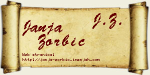 Janja Zorbić vizit kartica